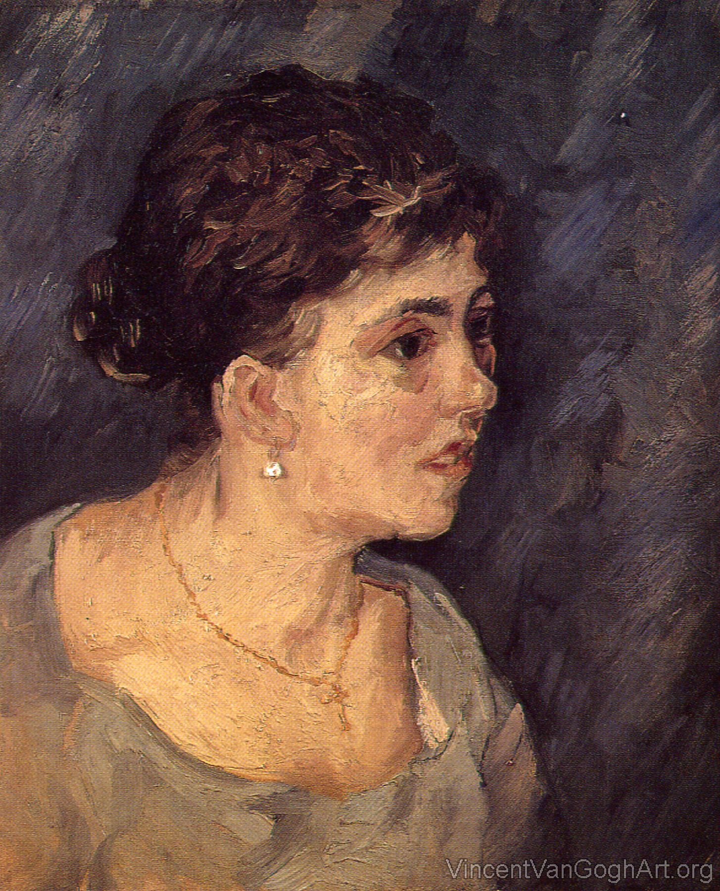 Portrait of Woman in Blue